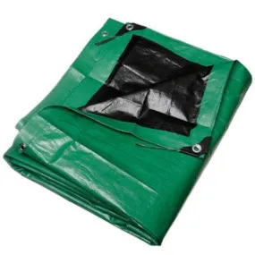 16' x 20' Heavy Duty Green/Black Poly Tarp (10 mil)