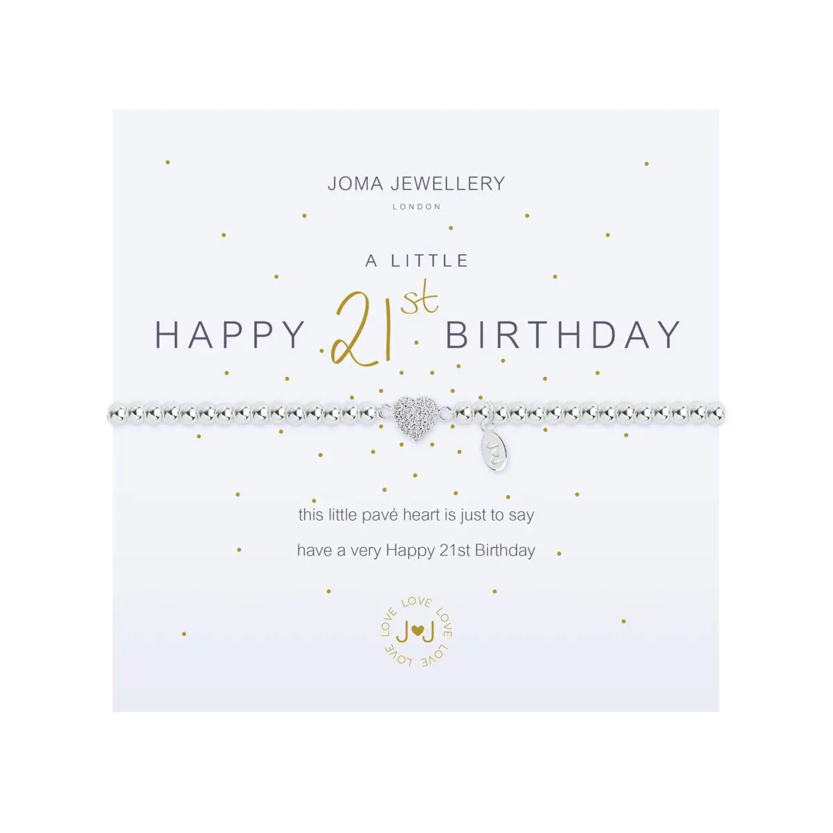 A Little 'Happy 21st Birthday' Bracelet | Silver Plated