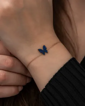 Blue Butterfly Bracelet