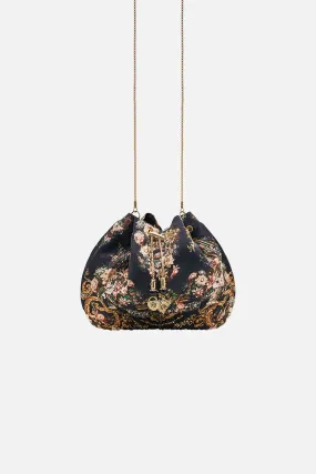 Camilla Drawstring Pouch With Chain Strap - Dynasty Daze