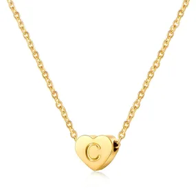 Chilli Waterproof Heart Necklace Golden F