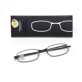 Compact Lenses Super Slim Jet Black Reading Glasses