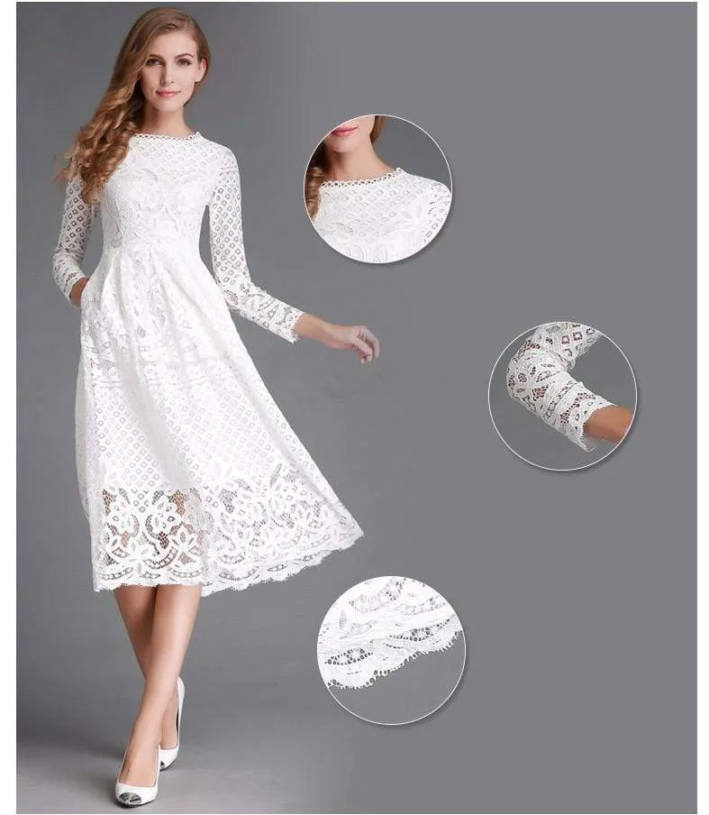 Elegant Lace Long Dress