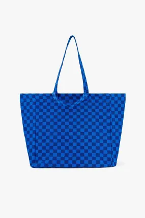 Elisa Tote Bag Checkerboard Greek Blue / Blue Navy