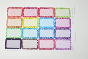 Glitter Half Box Stickers