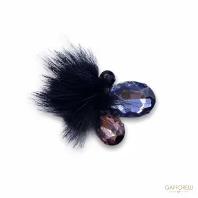 Jewel Brooch with Pom Poms A343 - Gafforelli Srl