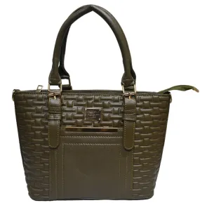 Ladies Lather Handbag Olive