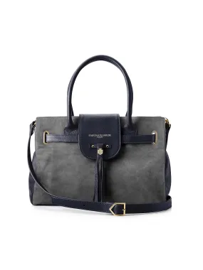 Limited Edition | The Windsor Handbag - Grey & Navy