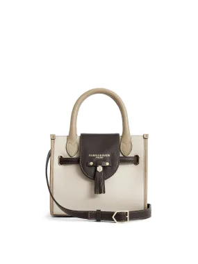 Mini Windsor Handbag - Neutral Tri-Color Leather