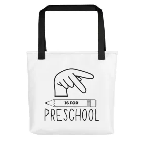 P is for Preschool Tote bag