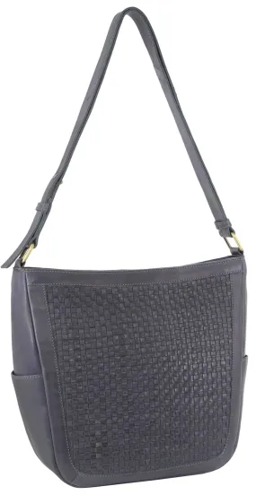 Pierre Cardin Large Woven Leather Crossbody Bag PC3349