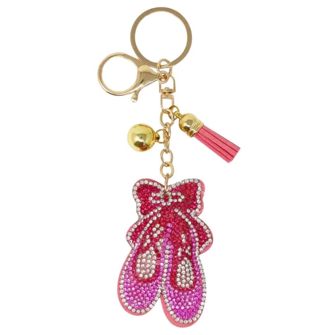 Pink Poppy Ballerina Jeweled Bag Charm