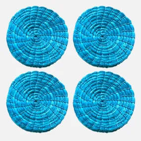 Teal Unique Drink Coasters 4 Set