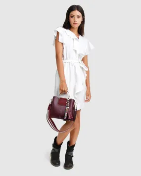 Twilight Leather Cross-Body Bag - Merlot